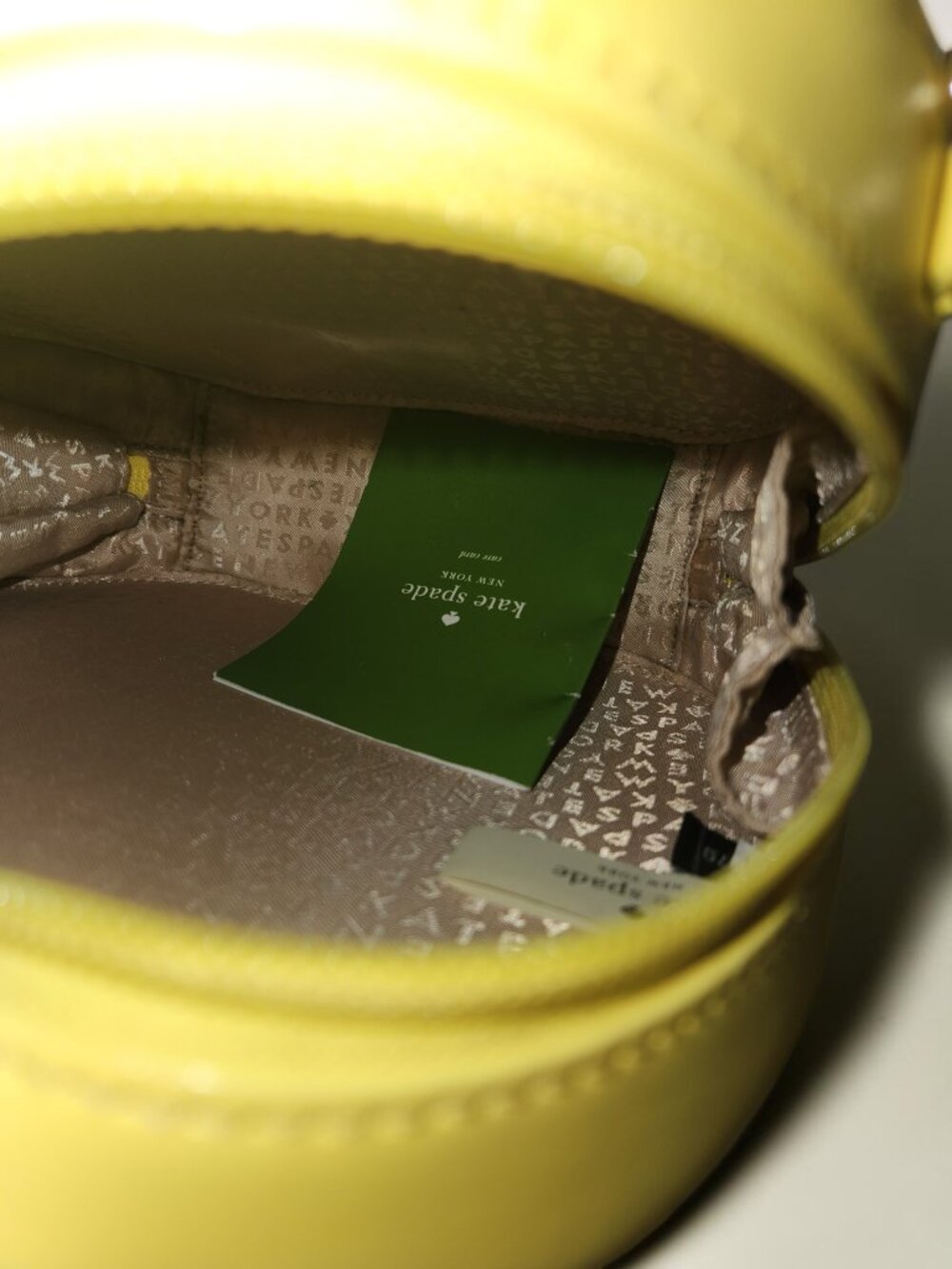 🍍 Kate Spade Pineapple Crossbody “How Refreshing” Yellow Leather 🍍 - Picture 11 of 12